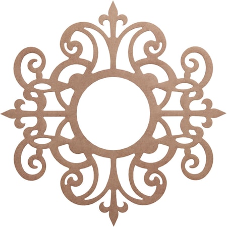 Ekena Millwork Dijon Wood Fretwork Pierced Ceiling Medallion, Wood (Paint Grade), 32"OD x 10 3/8"ID x 3/8"T CMWP32X32X0375DIMF